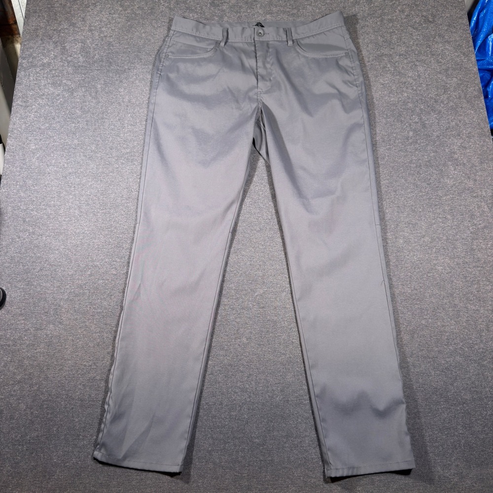 Tommy Bahama Boracay Pants Mens 36x34 Grey Stretch Performance 5 Pocket Chino